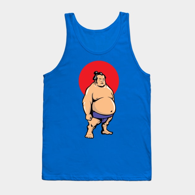 Japanese Sumo Wrestler Japan National Sport Fighter Tank Top by XOZ